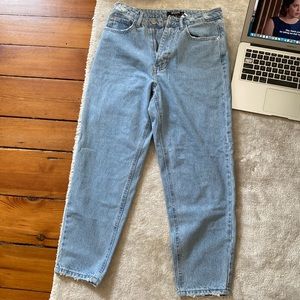 Misguided petite straight baggy jeans